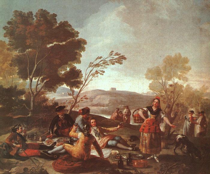 Francisco de Goya Picnic on the Banks of the Manzanares oil painting picture